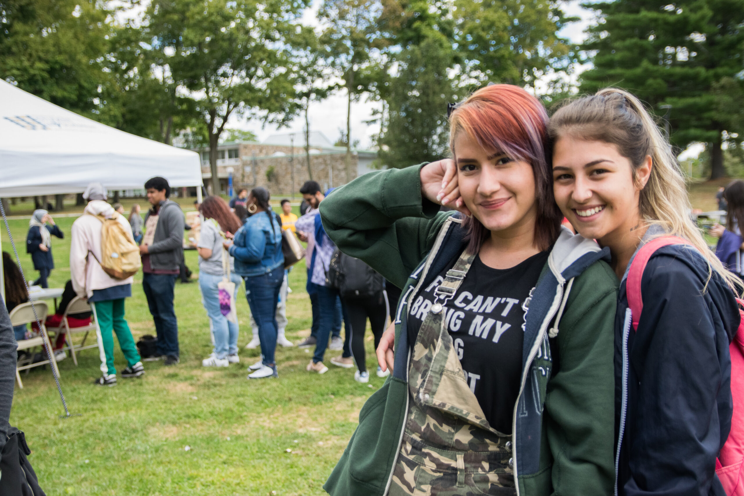 students smiling at camera