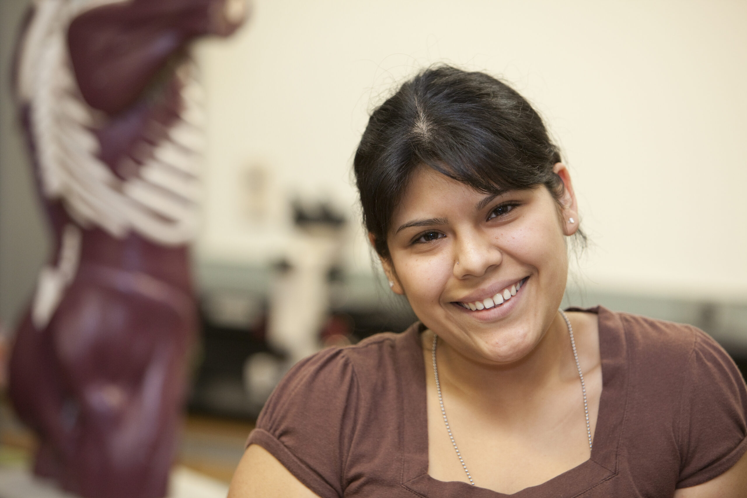 student smiling at camera