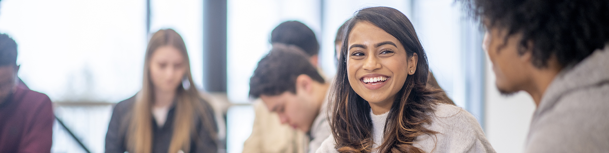 University Students in Class stock photo