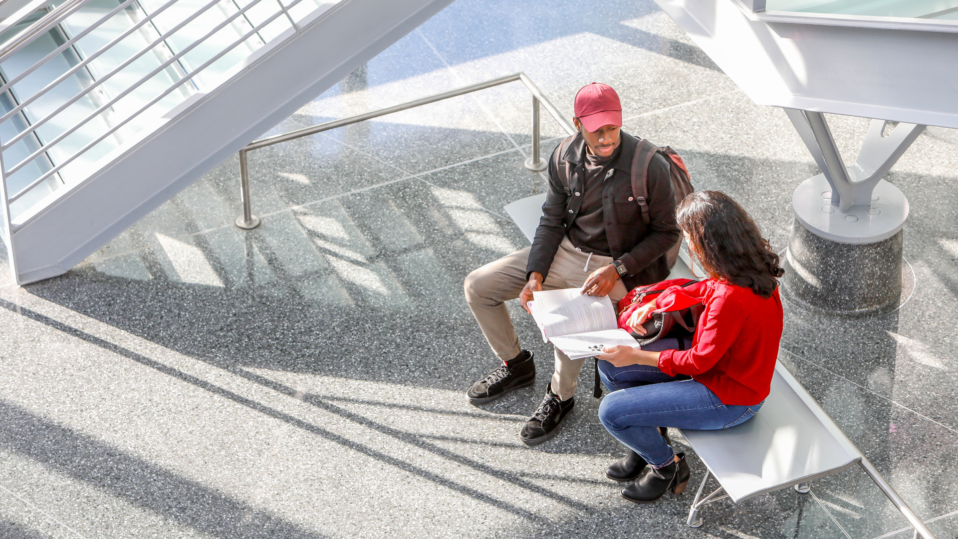 Students studying together in the Gateway Center